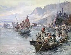 Lewis and Clark on the Lower Columbia.