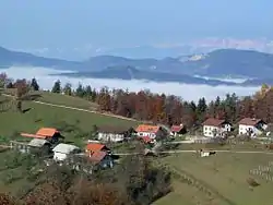 The hamlet of Bič in Liberga