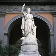 L’Italia turrita e stellata, 1861, Palazzo Reale of Naples. Note the little star on the crown.