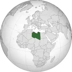 Location of Libya