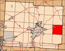 Location within Licking County