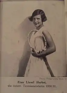 Photograph of Liesl Herbst from 1930