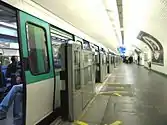 Line 13 platforms with automatic platform gates (open)