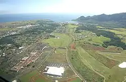 Aerial view of Lihue