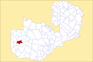 District location in Zambia