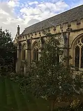 View of chapel and Rector's Garden