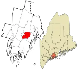 Location in Lincoln County and the state of Maine.