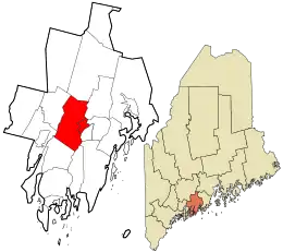 Location in Lincoln County and the state of Maine.