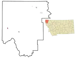 Location of Troy, Montana