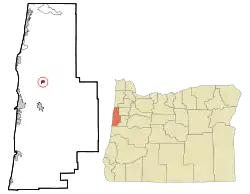 Location in Oregon