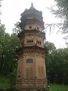 The stupa in the temple.