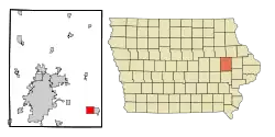 Location of Mount Vernon, Iowa