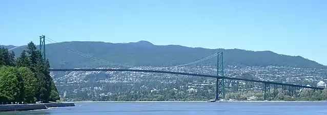 Lions Gate Bridge from Downtown Vancouver