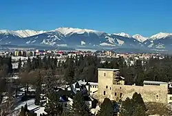 View on Liptovský Peter. Liptovský Hrádok in the foreground