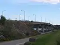 Dover-side abutment of the bridge