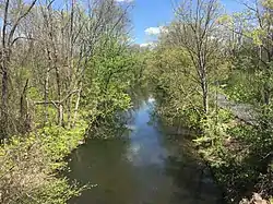 Image of stone bridge that once carried Pennsylvania Route 152 over the Little Neshaminy Creek