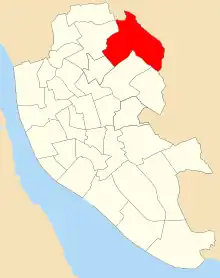 Map of the 1973 boundaries of Gillmoss ward