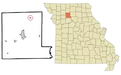 Location of Chula, Missouri