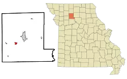 Location of Utica, Missouri