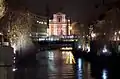 Center of Ljubljana with Annunciation Church in the background