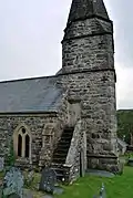 St. Mackraeth Tower. Bell Ringers entrance.