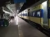 Local Train on Platform 5 of Mughalsarai Junction.