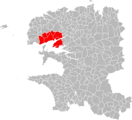 Location of Brest Métropole in Finistère