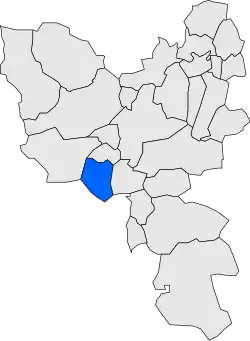 Location of Aiguaviva in the comarca (county) of Gironès.