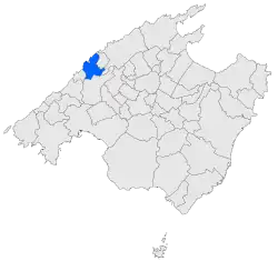 Map of Sóller in Mallorca