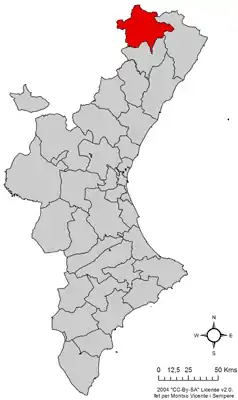 Location in the Valencian Community