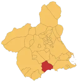 Location in Murcia