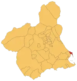 Location in Murcia