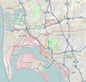 Map showing the location of Presidio Park