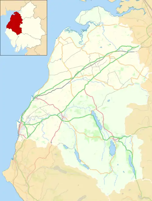 Cumberland and Westmorland Convalescent Institution is located in the former Allerdale Borough