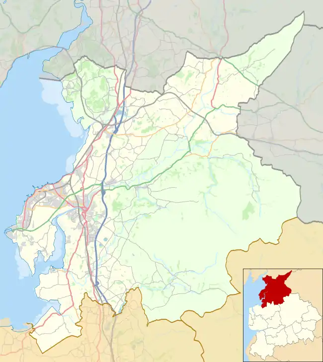 Dolphinholme is located in the City of Lancaster district