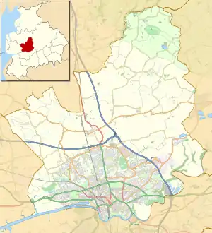 The Green Man is located in the City of Preston district