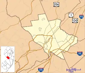 N87 is located in Mercer County, New Jersey