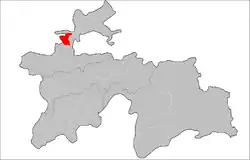 Location of Istaravshan District in Tajikistan