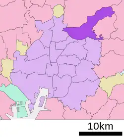 Location of Moriyama-ku in Nagoya