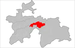 Location of the district in Tajikistan