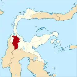 Location within Central Sulawesi