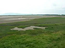 Lochar Bay where Robert Burns undertook sea bathing in the Solway.