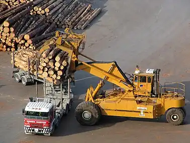 Mitsubishi 8x4 unloaded in Port Chalmers, New Zealand