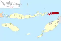 Location of the Alor Archipelago in East Nusa Tenggara Province