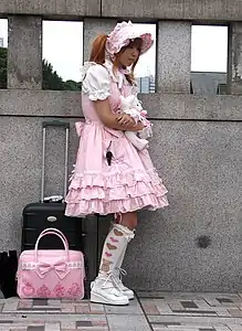 Lolita style on display at Jingu Bashi in 2007