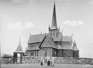 View of the old Lom Stave Church