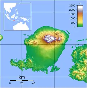 Mount Rinjani is located in Lombok