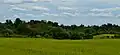 Lomeikiškiai hillfort covered by trees