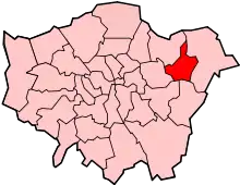 Map of arms of the London Borough of Barking & Dagenham