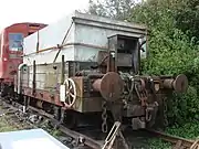 Preserved 10-ton Air Braked four-wheel freight wagon F. 329.